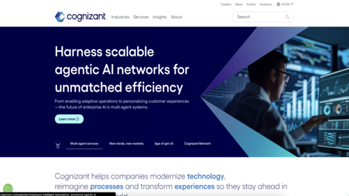 Cognizant Website - Soluție corporate enterprise pentru Cognizant Technology Solutions de iWeb Digital